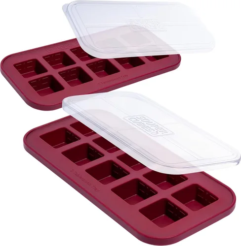 Miniatura 6 de Souper Cubes 2 cucharadas. Moldes de silicona para congelador - Perfectos para almacenar ajo, hierbas, jengibre, pesto, pasta de tomate, jugo