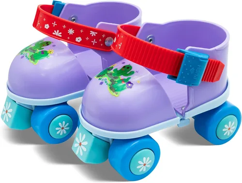 Kids Roller Skate for Girls Boys Ages 2-5 Years Old, Adjustable Toddler Rollerskates, Children Beginner Roller Skate RS209 Púrpura
