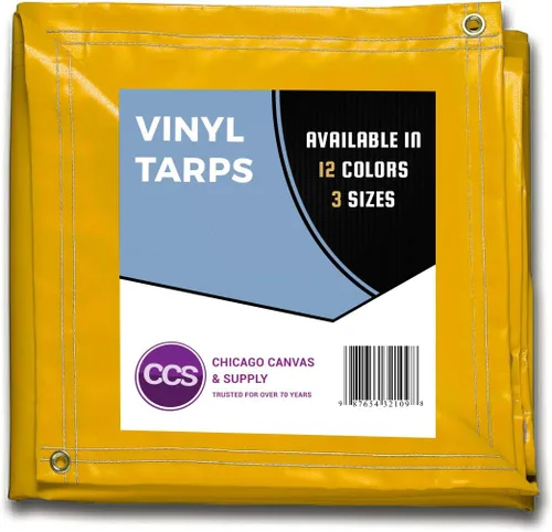 Miniatura 8 de CCS CHICAGO CANVAS & SUPPLY - Lona de vinilo impermeable y resistente para camión, cubierta de lona multiusos extra duradera con ojales inoxidables