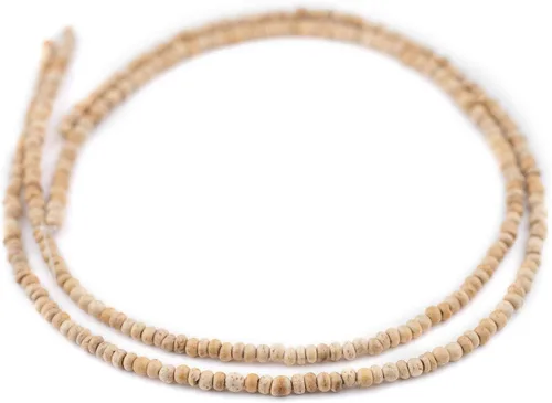Miniatura 3 de TheBeadChest - Cuentas de concha de coco en crema (0.118-0.157 in)