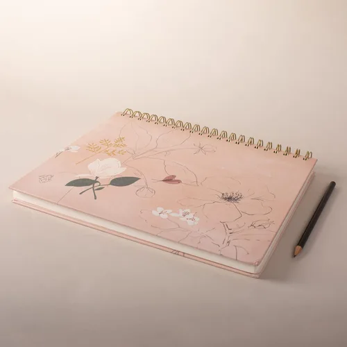 Miniatura 3 de Fringe Studio - Cuaderno de bocetos en espiral de tapa dura, diseño botánico, 80 hojas perforadas, 11 x 9 pulgadas, colección Megan Galante Botanica