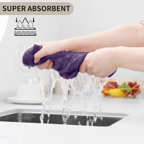 Miniatura 584 de Kitinjoy - Paños de cocina de 100 % algodón, tela de tejido gofrado, paño de limpieza ultrasuave, absorbente y de secado rápido. Beige