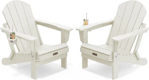 Miniatura 51 de SERWALL - Silla plegable Adirondack para patio, jardín, exterior, resistente a la intemperie, sillas para hoguera, color naranja