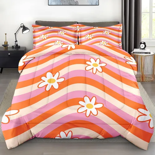 Miniatura 13 de Pamnest Juego de edredón tamaño Twin, ropa de cama suave retro vaquera occidental de 2 piezas para niños y adultos, juego de edredón estético