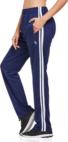 BALEAF Pantalones deportivos para mujer, pantalones deportivos para correr, bolsillos con cremallera, pantalones deportivos para calentar, casuales,