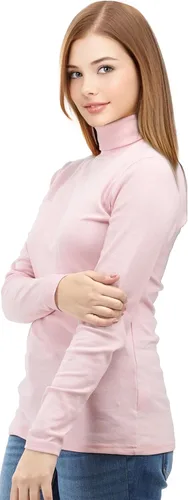 Miniatura 2 de NY Threads Camisa de manga larga con cuello alto para mujer, ajustada, térmica, capa base