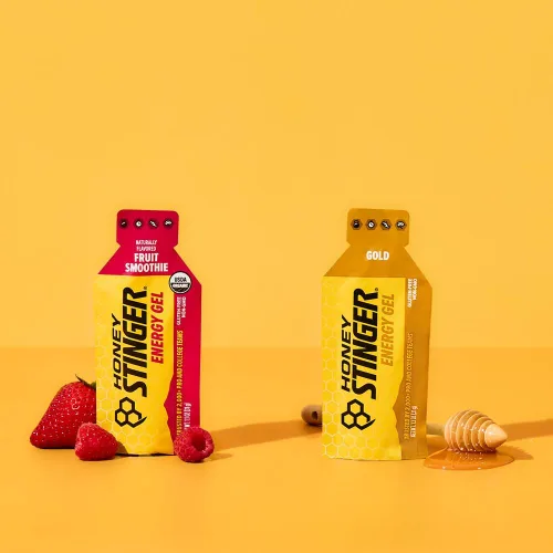 Miniatura 4 de Honey Stinger Paquete variado de gel energético, 12 paquetes de sabor a oro y licuado de frutas orgánicas, sin gluten y sin cafeína, nutrición