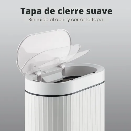 Miniatura 3 de SYNCVIBE Cubo de basura con sensor de baño con tapa, bote de basura inteligente automático de 2 galones, decoración de baño, cubo de basura pequeño