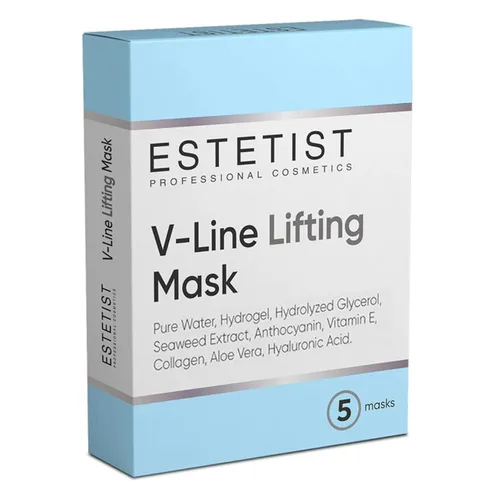 ESTETIST Máscara de elevación en V en forma de V, parche para apretar la cara y el cuello para doble barbilla, cinturón facial reafirmante y