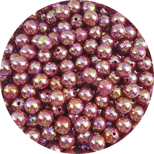Miniatura 30 de Jmassyang 200 cuentas de perlas brillantes de 0.394 pulgadas (0.394 in), color AB, redondas, de plástico, acrílico, espaciador, manualidades