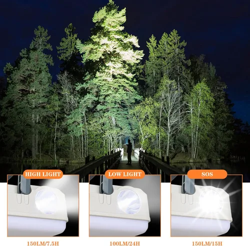 Miniatura 5 de Linternas Solares Portátiles 4 Pack, Linternas para Cortes de Energía, 5 Modos de Luz, Linternas LED de Camping, Linterna Recargable, IPX4