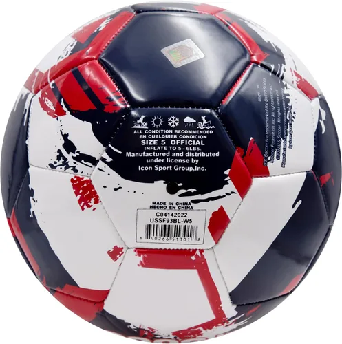 Miniatura 6 de Icon Sports Balón de fútbol oficial de la Federación de Fútbol de USSF93BL-Blanco