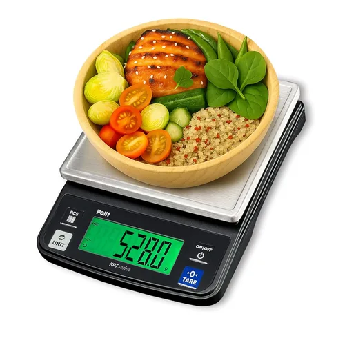 Miniatura 8 de Polit Báscula digital de cocina KT-66 de 30 libras/28.7 lbs Báscula de precisión de alimentos de 0.05 oz/1 g con pantalla LCD, batería