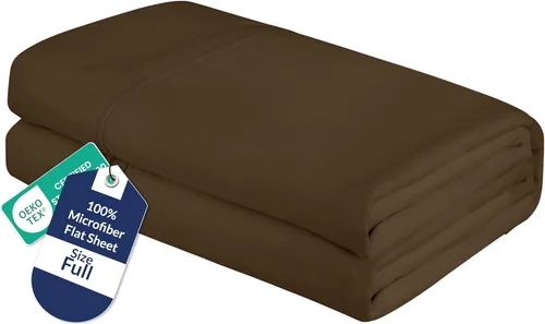 Miniatura 84 de Royale Linens Sábana Plana King – Sábanas Planas de Microfibra Cepillada Ultra Suave 1800 Solamente – Sin Arrugas y Resistente a las Manchas – Gris
