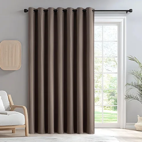 Miniatura 15 de IGEMAEVE Cortinas 100% opacas de 108 pulgadas de largo para dormitorio, juego de 2 paneles de cortinas opacas con bolsillo para barra y pestaña