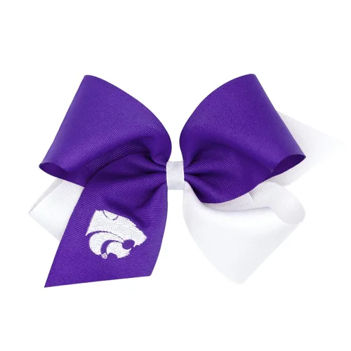 Miniatura 68 de Divine Creations - Lazo para el pelo de dos tonos para niñas con temática universitaria para el día del juego, por Wee Ones en un clip WeeStay