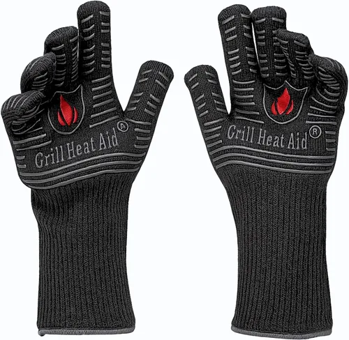 Miniatura 12 de Guantes de parrilla y barbacoa GRILL HEAT AID para asar y cocinar, Algodón
