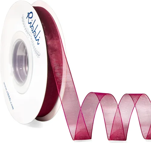Miniatura 6 de Ribbli - Cinta de organza color oro pálido, 1/2 pulgadas x 50 yardas continuas, cinta transparente dorada para envolver regalos, envolver galletas