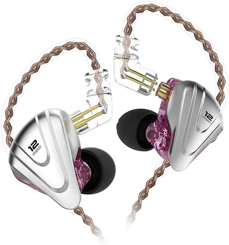 Miniatura 12 de KZ ZSX 1DD+5BA Hybrid HiFi Stereo Noise Isolating Sport IEM Auriculares/Auriculares/Auriculares con cable desmontable (con micrófono, negro)