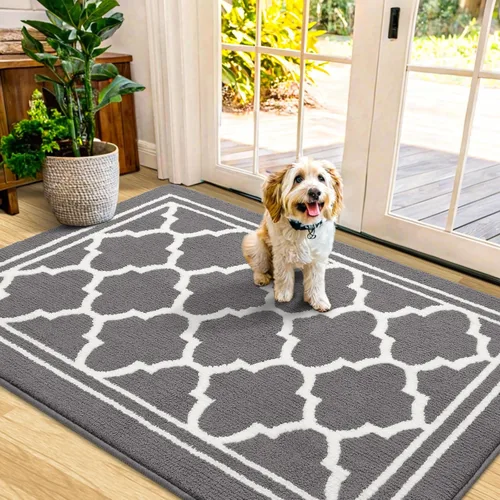 Miniatura 52 de Buganda Alfombra para Puerta Interior, Felpudo Resistente a la Suciedad y Absorbente, Antideslizante, Alfombras de Perfil Bajo para Entrada Marrón