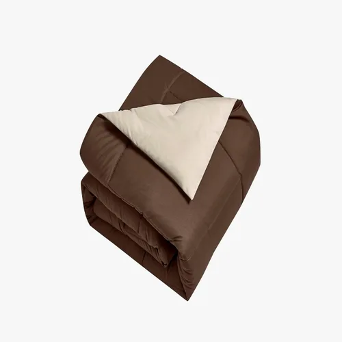 Miniatura 8 de Blue Ridge Home Fashions - Edredón sintético de microfibra para todas las estaciones, relleno de poliéster hipoalergénico, gemelo Chocolate/Khahi