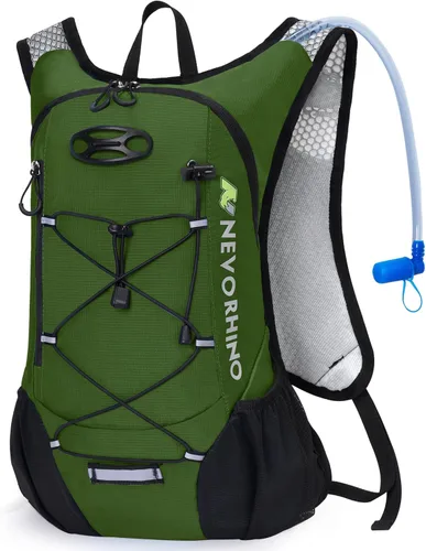 Miniatura 15 de Mochila ligera de hidratación, mochila para correr con bolsa de agua de 2L, mochila de hidratación Hydro para ciclismo, senderismo, apta