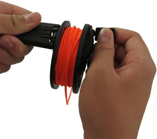 Miniatura 2 de Scuba Choice Scuba Buceo Bobina de dedo compacta con mango de plástico, 65', línea naranja