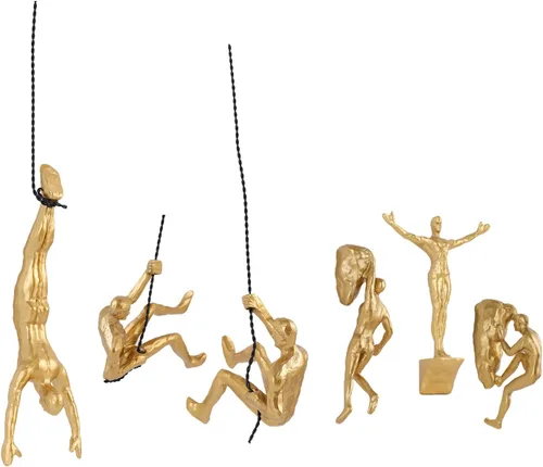 Miniatura 11 de Gran conjunto de 3 esculturas de pared de hombres escalando Arte decorativo de pared nórdica de simplicidad moderna, esculturas de hombre escalador