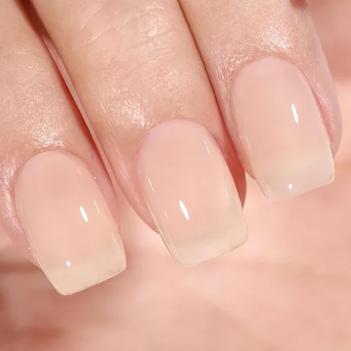 Miniatura 16 de L'UGX Esmalte de uñas de gel rosa translúcido, 0.5 onzas líquidas, esmalte de gel neutro nude, rosa, transparente, natural, UV, punta francesa