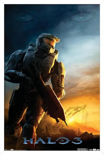 Miniatura 11 de Trends International Halo 3 - Póster de pared del Despertar, 14.725 x 22.375 pulgadas, versión con marco de madera tipo granero