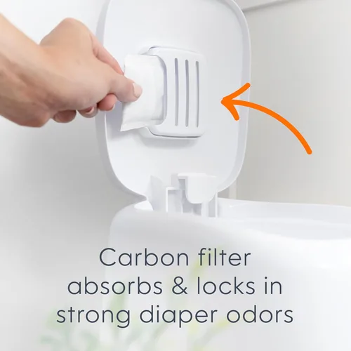 Miniatura 5 de Juego de regalo para registro Diaper Genie Incluye cubeta completa para pañales Diaper Genie, 8 bolsas de recambio, 1 filtro de carbón Kit