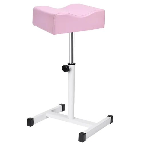 Miniatura 10 de FLOLXNB Reposapiés de manicura de pedicura, masaje de pies, manicura de uñas, taburete de belleza de altura ajustable para el hogar, salón de Negro