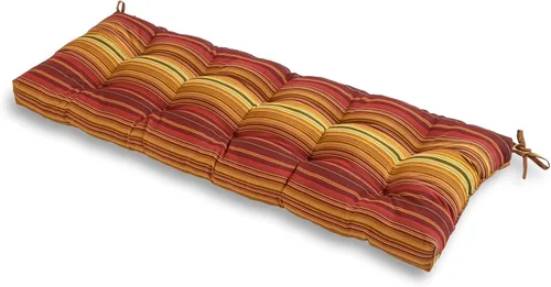Miniatura 36 de Greendale Home Fashions Cojín de banco para exteriores de 51 pulgadas, Adobe Stripe