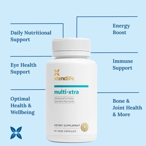 Miniatura 5 de Xtend-Life, Multi-Xtra, multivitamínico avanzado y suplemento mineral para mujeres, hombres y niños – 42 vitaminas, minerales, antioxidantes