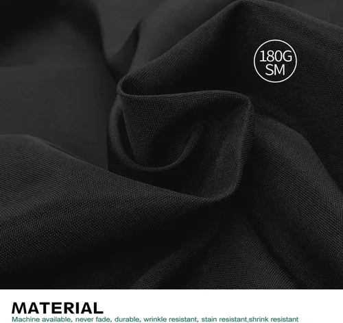 Miniatura 3 de Surmente Mantel rectangular de poliéster de 60 x 102 pulgadas para bodas, banquetes o restaurantes (negro, paquete de 2)