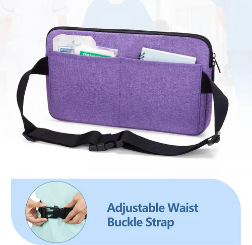 Miniatura 5 de Trunab Riñonera para enfermera, cinturón organizador de enfermería con correa de cintura ajustable, bolsa de cintura para suministros médicos