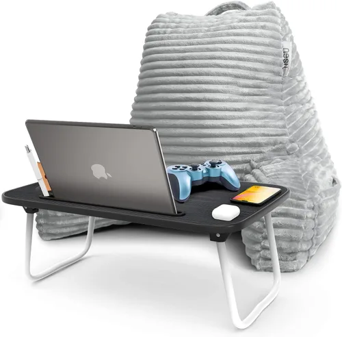 Miniatura 35 de Nestl Almohada de lectura para niños y adolescentes con espuma viscoelástica triturada, almohadas de respaldo de felpa de corte lujoso para leer