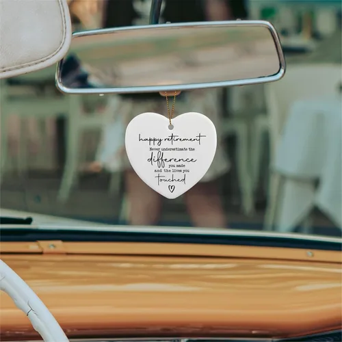 Miniatura 4 de Regalo de jubilación para mujer, adorno de recuerdo, placa de corazón, regalos de agradecimiento, feliz jubilación para mujeres, hombres, despedida