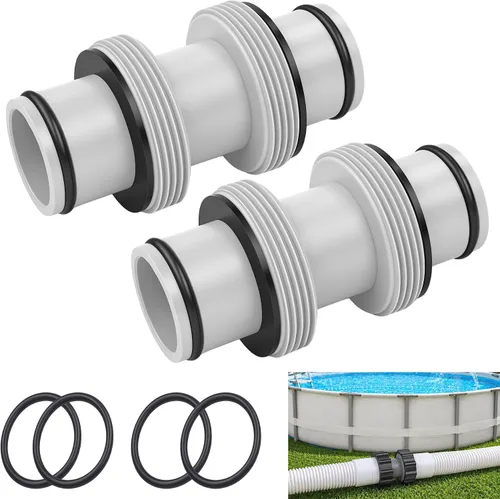Miniatura 8 de Conector de manguera de piscina para doble sello a prueba de fugas y flujo de agua estable, adaptador de manguera de piscina de junta en T de 1.25 a