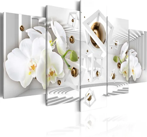 Miniatura 24 de Lienzo decorativo con impresión artística de diseño de orquídea de Artgeist Orquídea #01