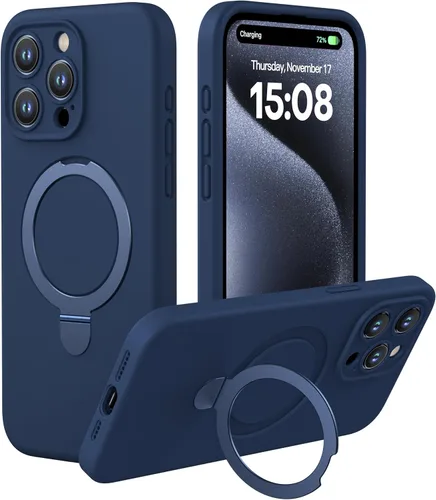 Miniatura 16 de CellEver Funda magnética fuerte para iPhone 14 Pro Max [para carga MagSafe] [protección de cámara] protección de alta resistencia, funda de silicona