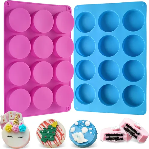 Miniatura 24 de Sakolla - Moldes de silicona redondos para caramelos, 220 cavidades, moldes cilíndricos mini para chocolate, caramelos duros, gomitas, ganache, Mini
