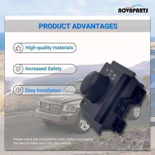 Miniatura 3 de NOVAPARTS Interruptor de control de caja de transferencia selector de tracción en las cuatro ruedas 4x4 4WD 7 pines para Dodge Dakota 2005-2011