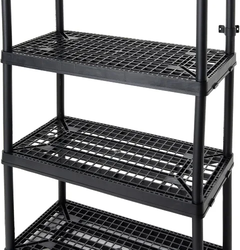 Miniatura 8 de Gracious Living Paquete de 2 unidades de almacenamiento de 4 estantes de altura fija ventilada de alta resistencia de 18 x 36 x 54.5 pulgadas