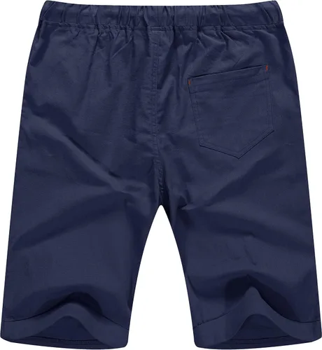 Miniatura 35 de Sailwind Pantalones cortos de lino para hombre, pantalones cortos casuales de playa con cordón