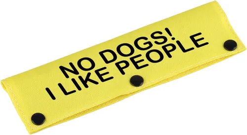 Miniatura 8 de Divertida funda para correa para perro, No Dogs!I Like People, funda de alerta, regalo de cumpleaños para mascotas (I Like People-Sleeve)