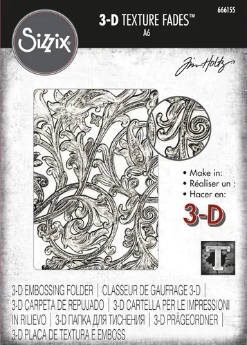 Miniatura 2 de Sizzix Carpeta en relieve con textura 3D enredada por Tim Holtz, 666155