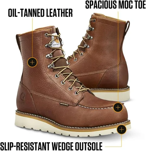 Miniatura 3 de Carhartt Botas de trabajo Wp de 8 pulgadas con punta de acero para hombre