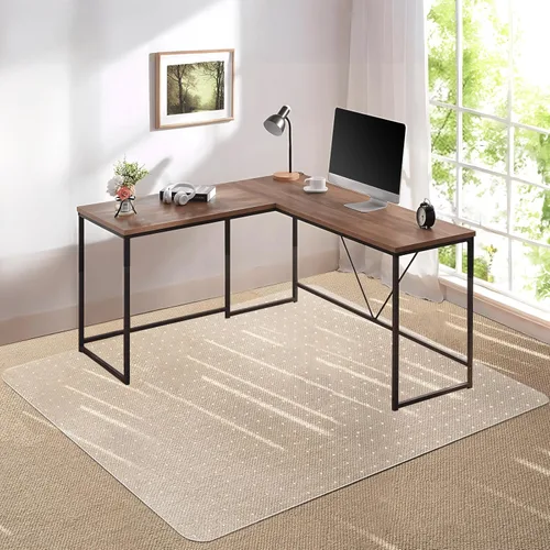 Miniatura 9 de Kuyal Tapete para Silla de Escritorio para Alfombra, 30'' x 48'' Rectángulo Tapetes Transparentes para Sillas Bueno para Escritorios, Oficina