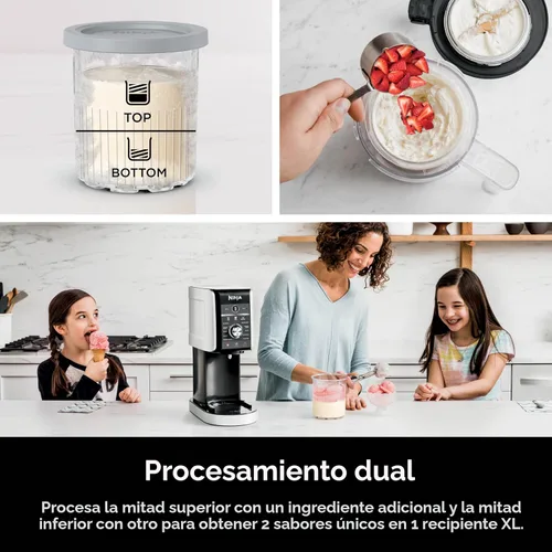 Miniatura 9 de Ninja CREAMi Deluxe - Máquina para hacer helados y postres congelados, incluye (4) recipientes de tamaño familiar de 24 oz, para helado, sorbete